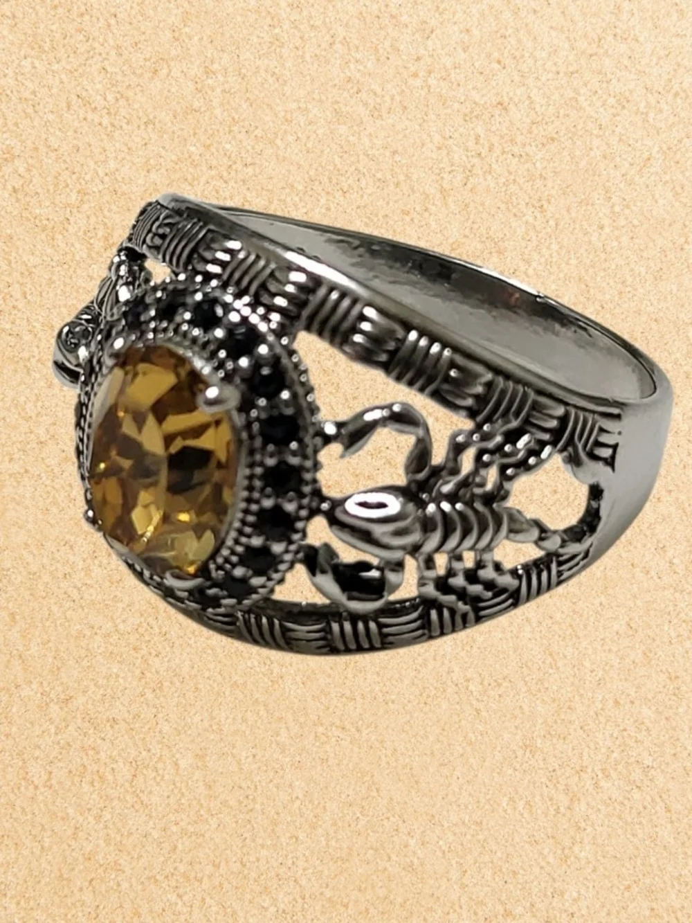 Men's Vintage Gothic Scorpion Ring Symbolizes Power and Protection Sizes 10 & 11